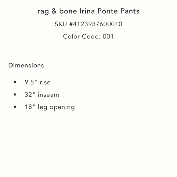 RAG AND BONE Irina Ponte Flare Pants - Like New - Picture 11 of 13